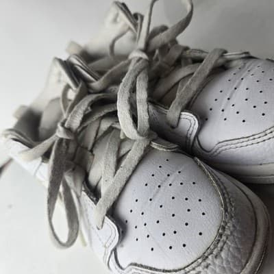 Nike Air Jordan 1 Mid TD White 640735-126 Little Kids Size 9C Shoes Sneakers - Thumbnail 6