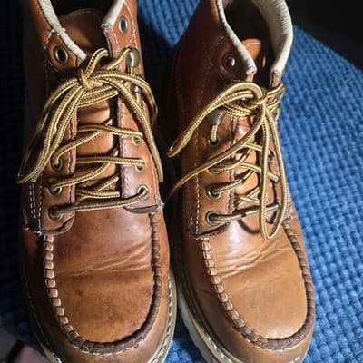 Golden Fox Moc Toe Wedge Genuine Leather Boots -Size: 6.5 Men Copper 6” 2020 US - Thumbnail 7