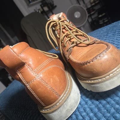 Golden Fox Moc Toe Wedge Genuine Leather Boots -Size: 6.5 Men Copper 6” 2020 US - Thumbnail 8