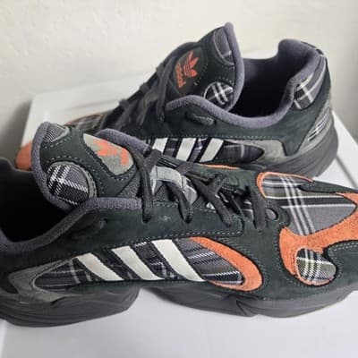 Adidas Yung-1 PLAID Solid Grey Orange EF3967 Yung 1 Mens Sz 11 Running Shoes - Thumbnail 7