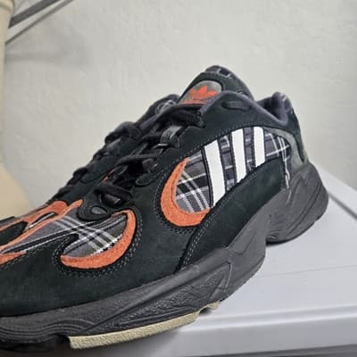 Adidas Yung-1 PLAID Solid Grey Orange EF3967 Yung 1 Mens Sz 11 Running Shoes - Thumbnail 6
