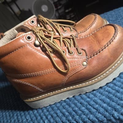 Golden Fox Moc Toe Wedge Genuine Leather Boots -Size: 6.5 Men Copper 6” 2020 US - Thumbnail 6