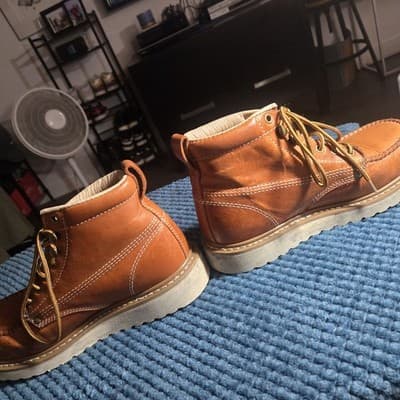 Golden Fox Moc Toe Wedge Genuine Leather Boots -Size: 6.5 Men Copper 6” 2020 US - Thumbnail 10