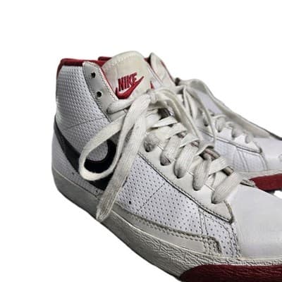 Nike Blazer High White Black Varsity Red Size 4y - Thumbnail 7