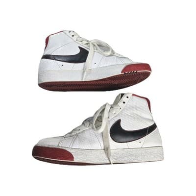 Nike Blazer High White Black Varsity Red Size 4y - Thumbnail 4