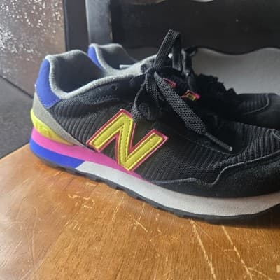 New Balance 574 Sneakers Women Size 6 Black Pink Purple Black Running Shoes - Thumbnail 2