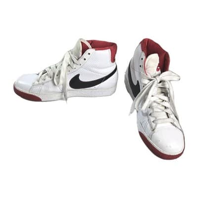 Nike Blazer High White Black Varsity Red Size 4y - Thumbnail 2