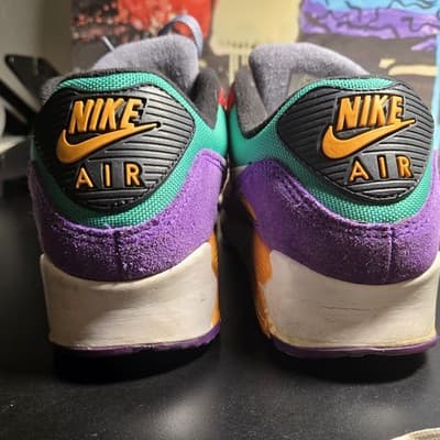 Nike Air Max 90 Sneakers Size 6 Viotech Multi-Color Running Shoes CD0917-600 - Thumbnail 2