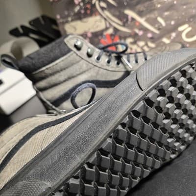 Vans Sk8-Hi MTE Sneaker Shoes Mens 5.5 Womens 7 Old Skool Denim Gray 721454 - Thumbnail 4