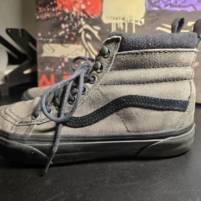 Vans Sk8-Hi MTE Sneaker Shoes Mens 5.5 Womens 7 Old Skool Denim Gray 721454 - Thumbnail 7