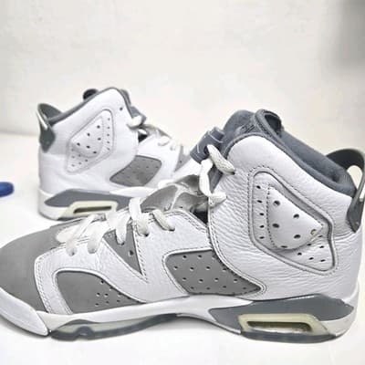 Nike Air Jordan 6 Retro Cool Grey White Mens Size 6YBasketball Shoe - Thumbnail 4