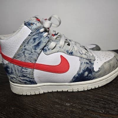 Nike Women’s Dunk High Washed Denim Size( 5.5) DV2181-900 - Thumbnail 3