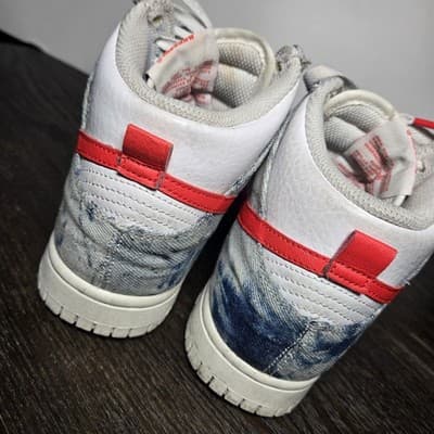 Nike Women’s Dunk High Washed Denim Size( 5.5) DV2181-900 - Thumbnail 4
