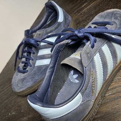 adidas SPEZIAL Dark Navy Suede Casual Sneakers Light Blue Stripe Size 3.5 - Thumbnail 5