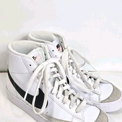 Nike Blazer Mid ‘77 GS DA4086-100 White/Black Youth 4Y Sneakers Shoes - Thumbnail 3