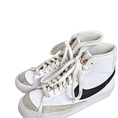 Nike Blazer Mid ‘77 GS DA4086-100 White/Black Youth 4Y Sneakers Shoes - Thumbnail 6