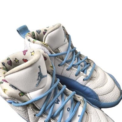 Air Jordan 12 Retro (GS) Emoji University Blue Size 12C - Thumbnail 2
