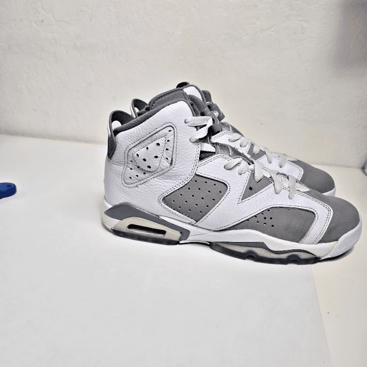 Nike Air Jordan 6 Retro Cool Grey size 6Y White Gray Sneakers - Thumbnail 6