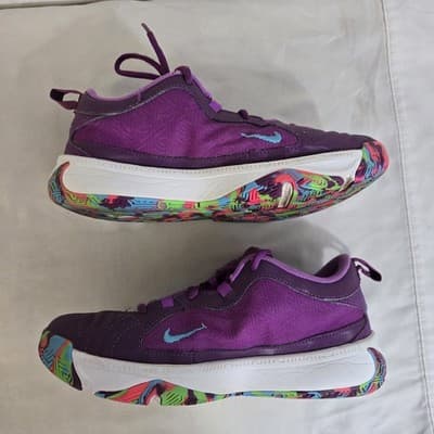 Nike Zoom Freak 5 GS Alphabet Bros Purple Basketball 4Y - Thumbnail 7