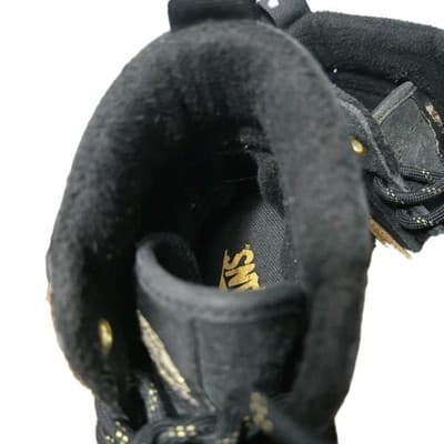 Vans Sk8-Hi Kids Sneakers High Top 2.5 Black Gold Stripe Shoes MTE Primaloft - Thumbnail 4