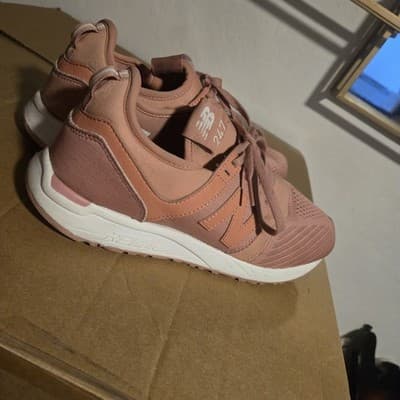 New Balance 247 Womens Size 8 Pink White Athletic Running Shoes Sneakers - Thumbnail 2