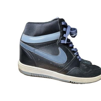 Nike Dunk Sky High Essentials Womens Shoes 8 Us Black Hidden Wedge Heel Suede