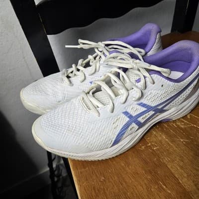Asics GEL GAME 9 NEW Women's RUNNING Shoe Purple/White 8.5 - Thumbnail 3