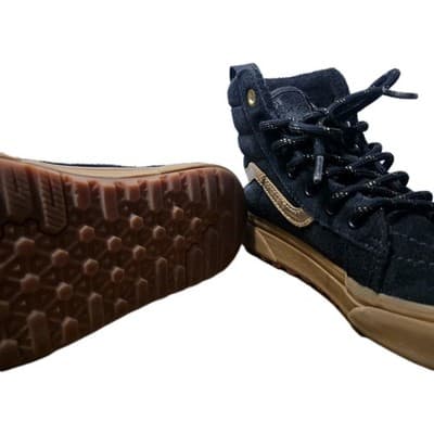 Vans Sk8-Hi Kids Sneakers High Top 2.5 Black Gold Stripe Shoes MTE Primaloft - Thumbnail 11