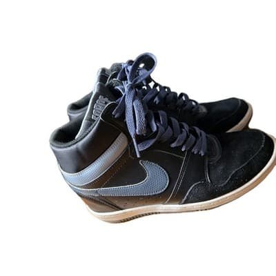 Nike Dunk Sky High Essentials Womens Shoes 8 Us Black Hidden Wedge Heel Suede - Thumbnail 3