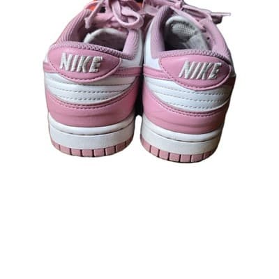 Nike Dunk Low Shoes Size 6 Pink White Leather Basketball Dunks - Thumbnail 4