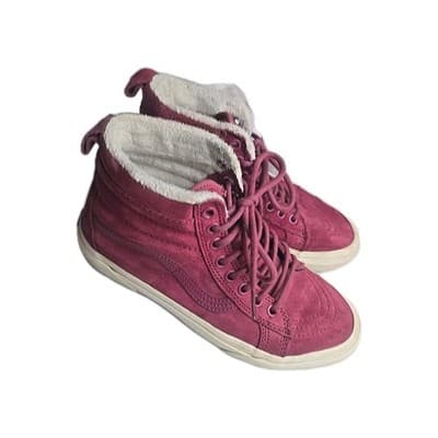 Vans Off The Wall Scotchgard Sk8 Hi Women’s 7 Purple Leather 721454 - Thumbnail 6