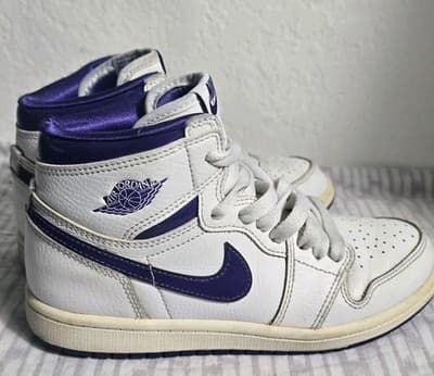 Air Jordan 1 OG High Court Purple White Size 3Y