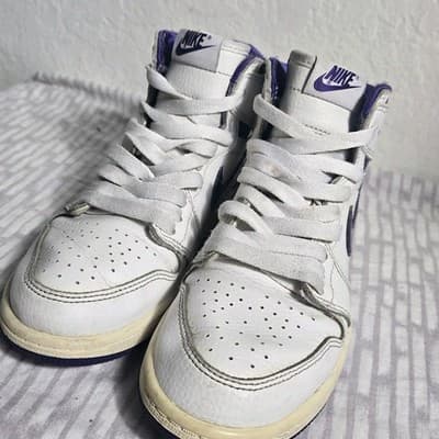 Air Jordan 1 OG High Court Purple White Size 3Y - Thumbnail 2