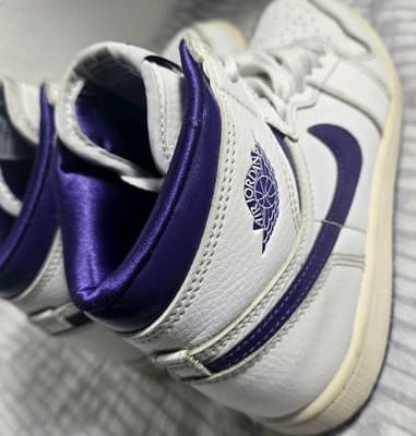 Air Jordan 1 OG High Court Purple White Size 3Y - Thumbnail 5