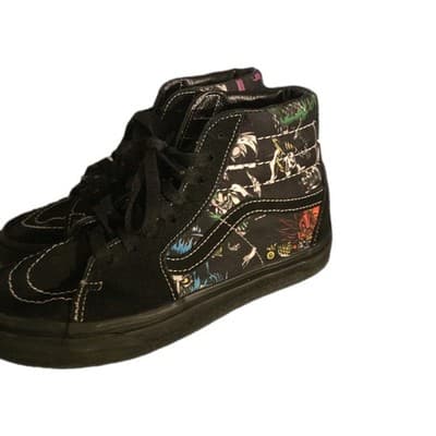 Vans X Disney 100 Villains Sk8 Hi Size 4 US Black White Red Green Suede