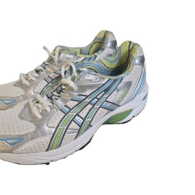 ASICS GEL-KAYANO 17 WOMEN'S RUNNING SNEAKER-WHITE/SILVER/TURQUOISE-US SIZE 9