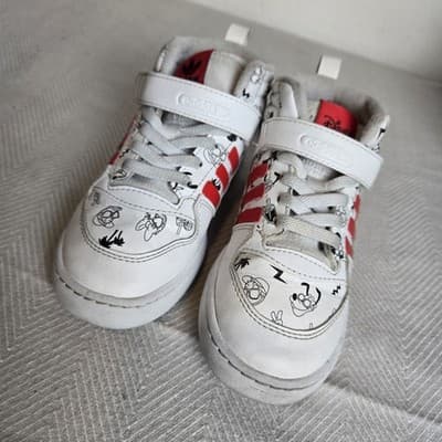 Adidas X Disney Forum Mid 360 Shoes Kids Size 10K Toddler Shoes Mickey Mouse - Thumbnail 2