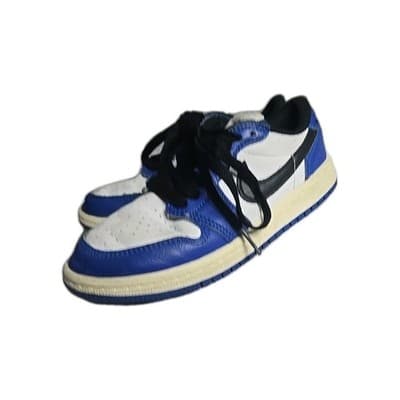 Nike Air Jordan 1 Retro Low OG Game Royal GS Blue Black 12c - Thumbnail 4