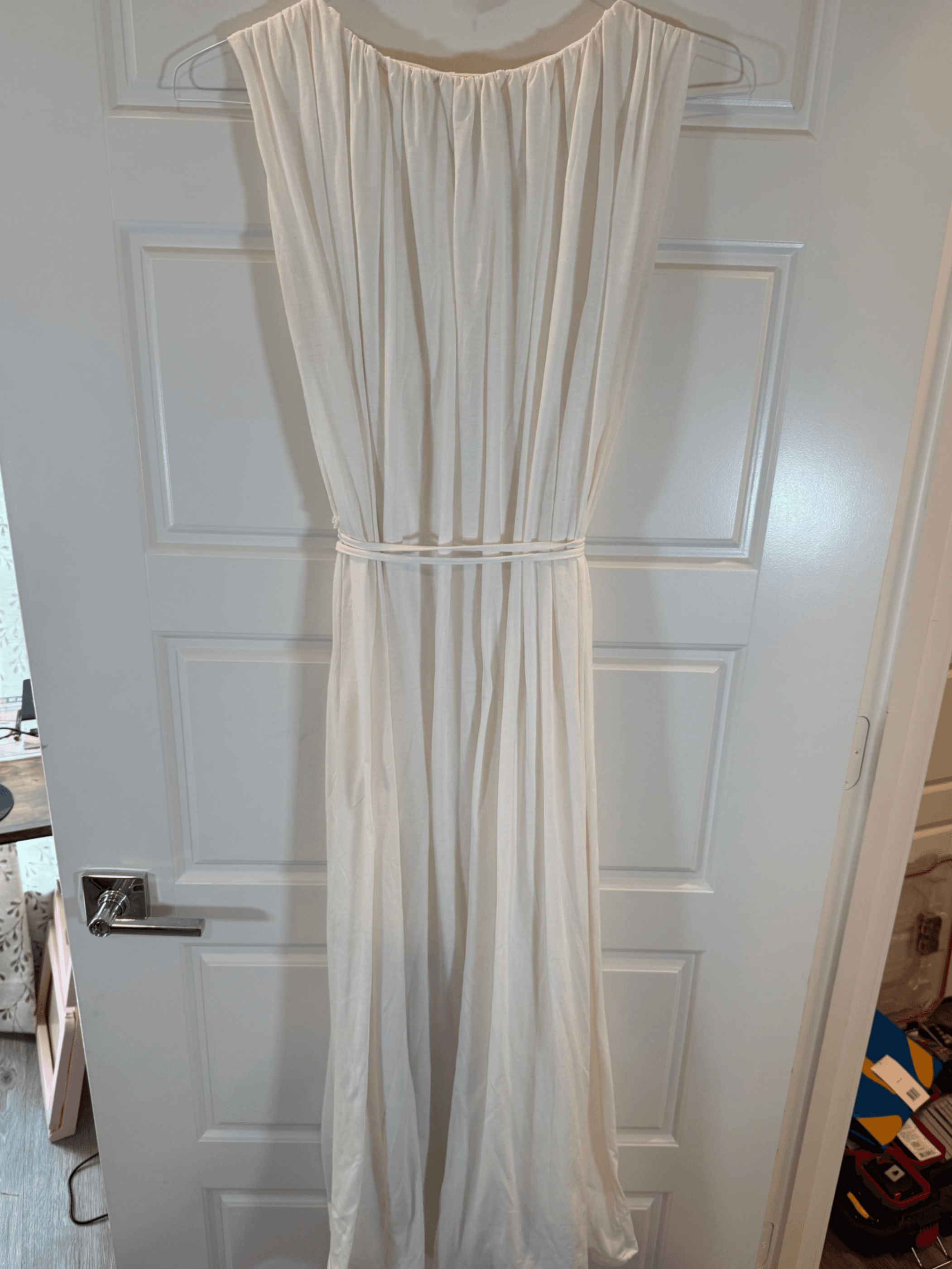 H&M White Maxi Dress XS - Thumbnail 2