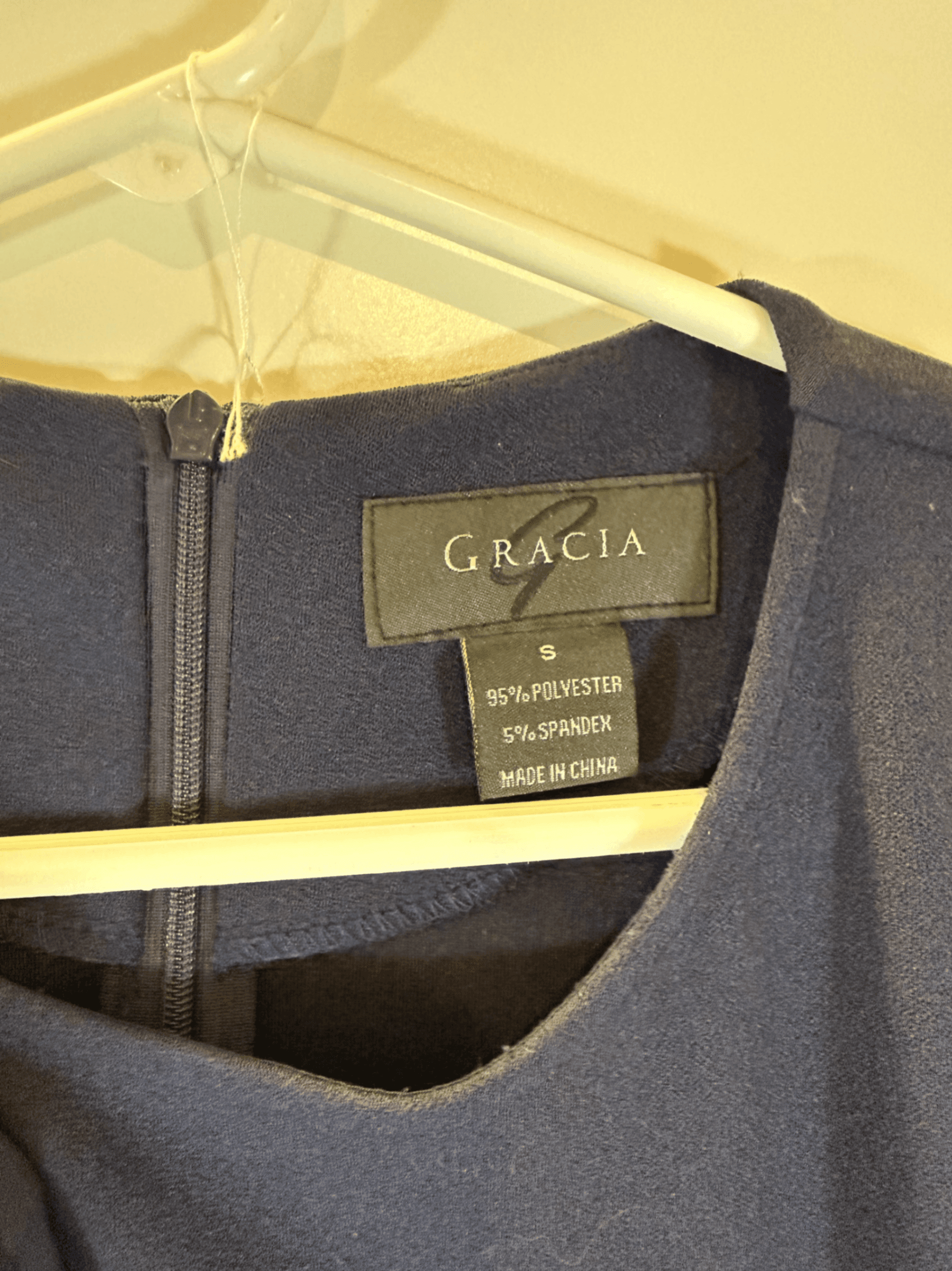 Gracia Navy Blue Fit and Flare Dress Size S - Thumbnail 3