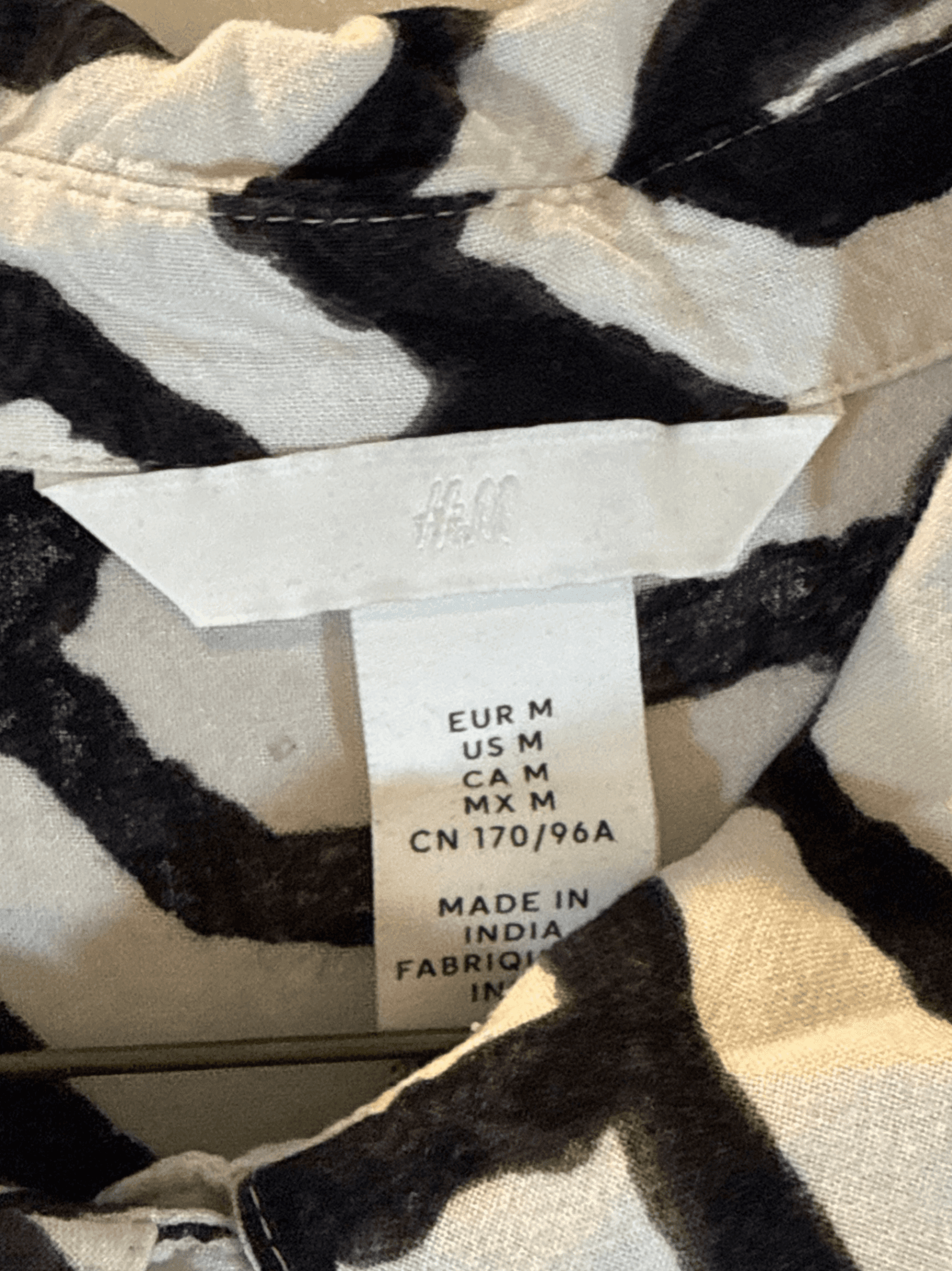 H&M Geometric Pattern Long Sleeve Dress Size M - Thumbnail 3