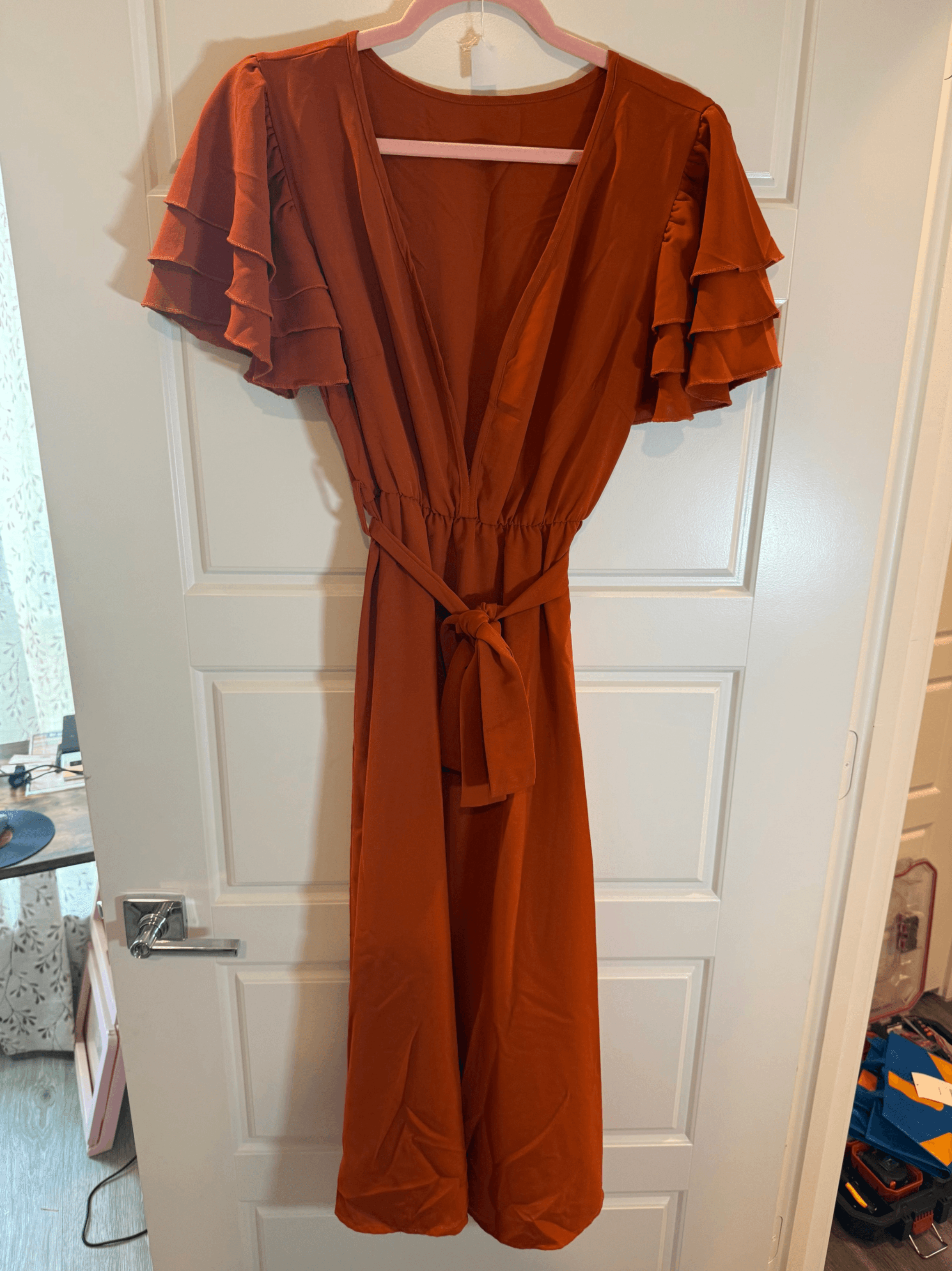 SHEIN Women's Ruffle Sleeve Dress Size M - Thumbnail 3