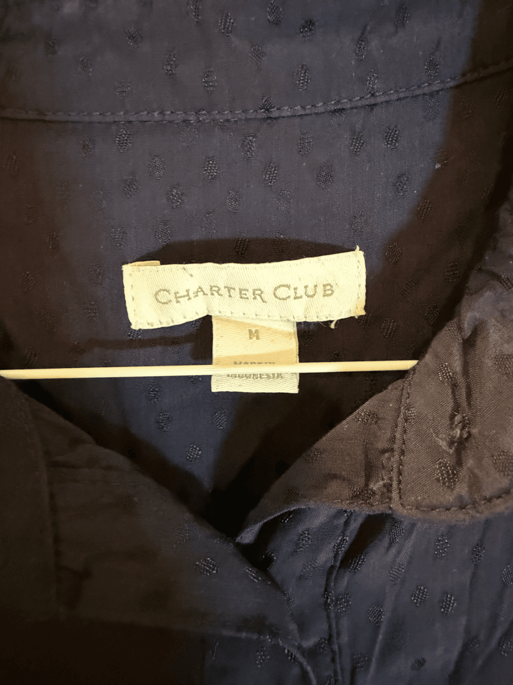 Charter Club Navy Long Sleeve Dress Size M