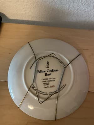 Franklin Mint Egyptian Porcelain Plate "Feline Goddess Bast" 8.5” Ltd Ed A1696 - Thumbnail 8
