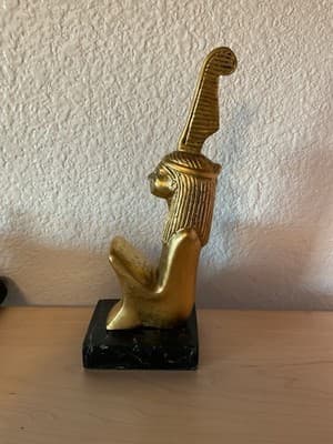 Egyptian Goddess Ma’at In Gold Leaf Represents Morality, Justice, Balance, Etc. - Thumbnail 4