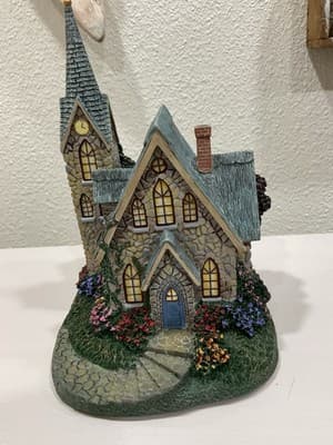 Thomas Kinkade Lamplight Village Church With Light Cord And Box Limited Edition - Thumbnail 4