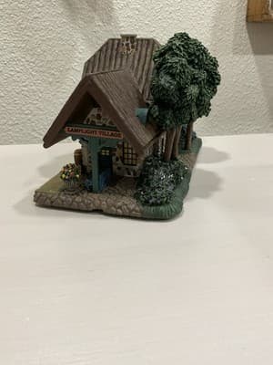 Thomas Kinkade Lamplight Village Train Station With Light Cord And COA - Thumbnail 4