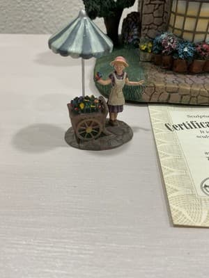 Hawthorne Lamplight Village FALLBROOKE FLORIST Thomas Kinkade Lighted House 1999 - Thumbnail 4