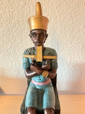 Hand Painted God Osiris Of The Afterlife, Fertility And Agriculture From Egypt - Thumbnail 2