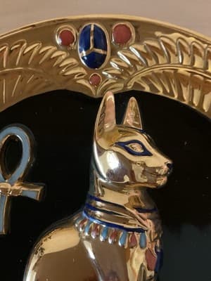 Franklin Mint Egyptian Porcelain Plate "Feline Goddess Bast" 8.5” Ltd Ed A1696 - Thumbnail 3